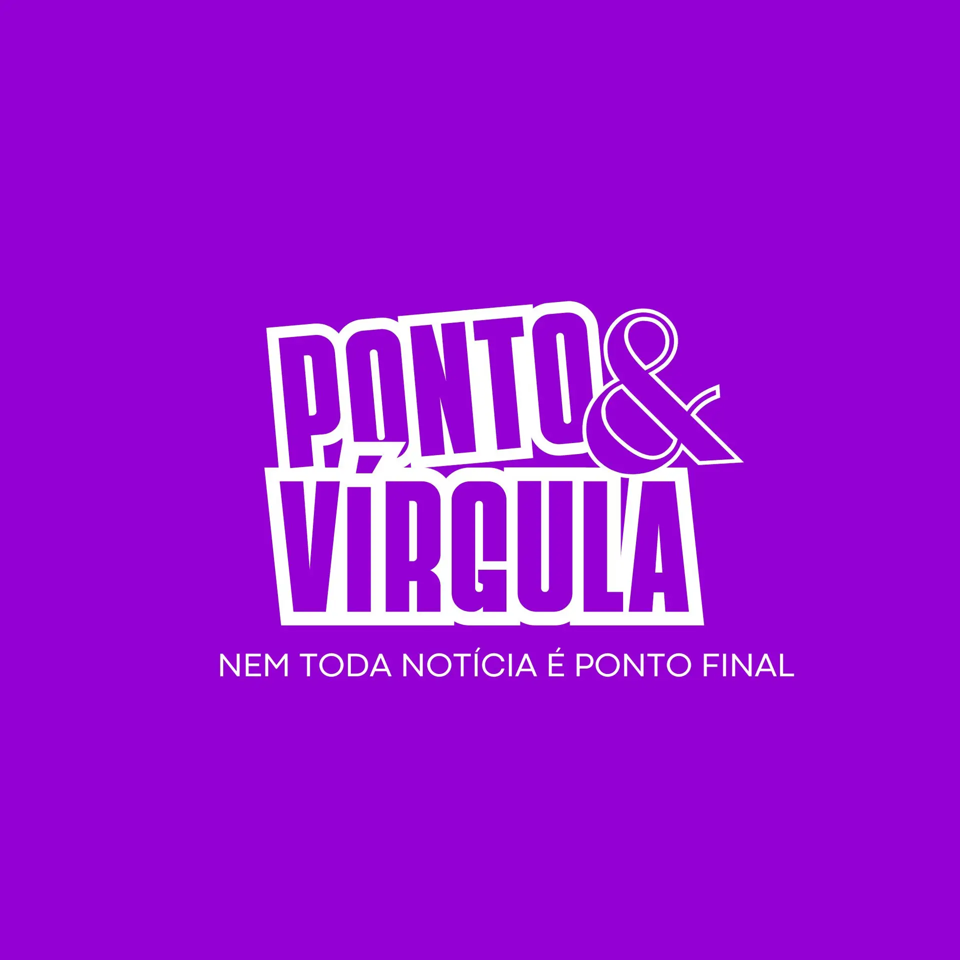 Logotipo Ponto & Vírgula News (Design e criação: Yasmim Keilly)