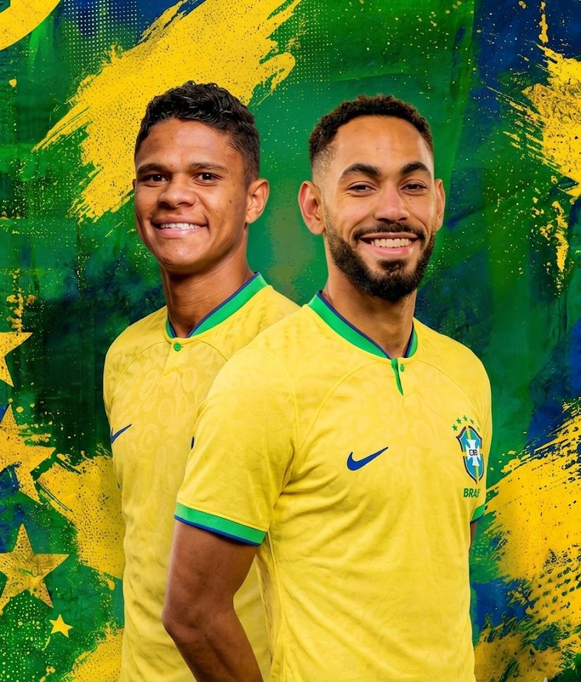 Paraibanos convocados são o atacante Matheus Cunha e o lateral-esquerdo Douglas Santos (Foto: Reprodução)