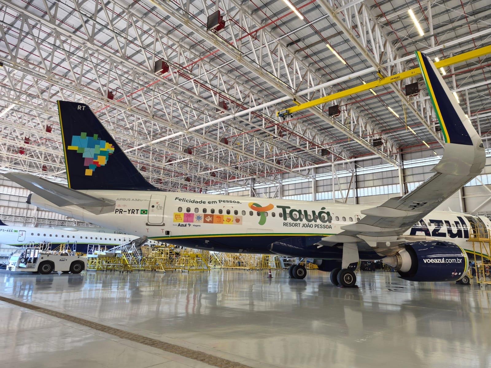 Azul Viagens celebra parceria com o Tauá Resort João Pessoa com aeronave temática